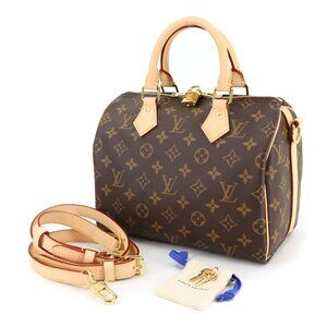 LOUIS VUITTON Monogram Speedy Bandouliere 25 2way Bag Brown M41113 90286928